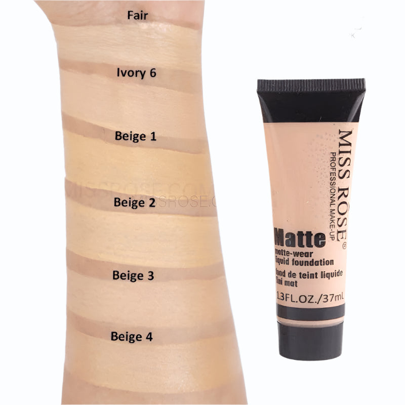 Miss Rose Flawless Foundation for Full Coverage and Matte Finish - Perfect Your Look - MAT Beauty