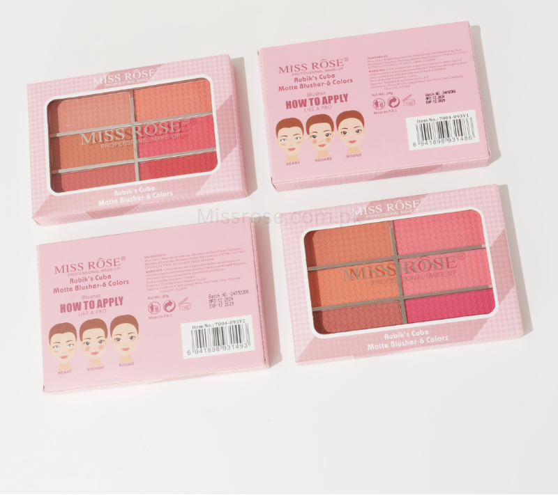 Miss Rose Matte Blusher - Rubik's Cube Blusher in 6 Stunning Colors - MAT Beauty