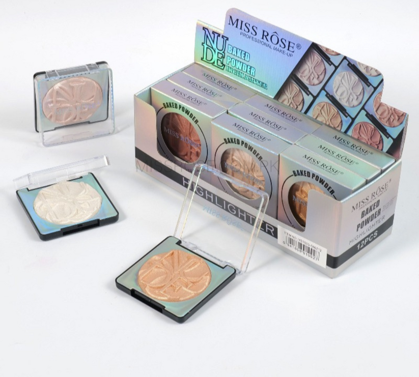 Miss Rose Nude Baked Highlighter for Radiant Glow and Flawless Finish - MAT Beauty