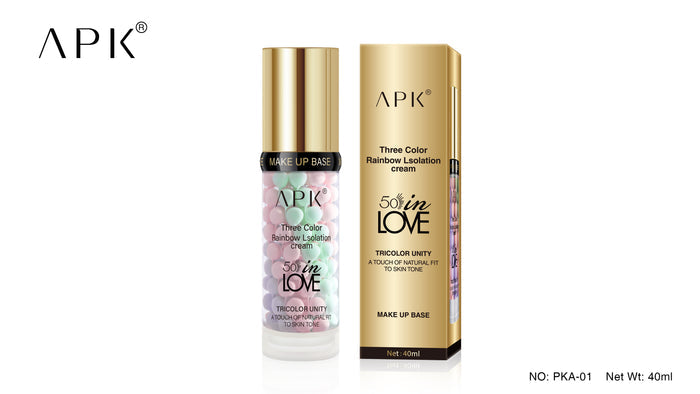 APK In Love Three Color Rainbow Isolation Cream Makup Base Rainbow Isolation Cream – 40ml - MAT Beauty