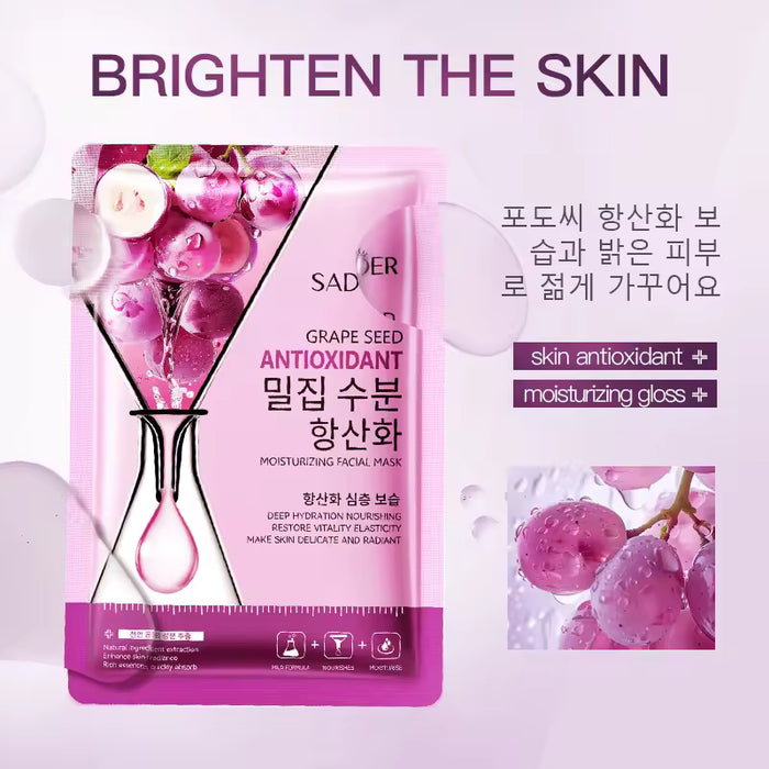 SADOER Grape Seed Facial Sheet Mask for Moisturizing Skin - 1 Pc - MAT Beauty