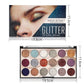 MISS ROSE Glitter Eyeshadow Palette - 18-Color Sequin Sparkle Collection - MAT Beauty