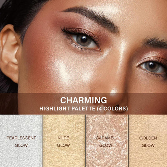 MALIAO Highlight Palette – Charming 4 Color Highlighter to Illuminate Your Look - MAT Beauty