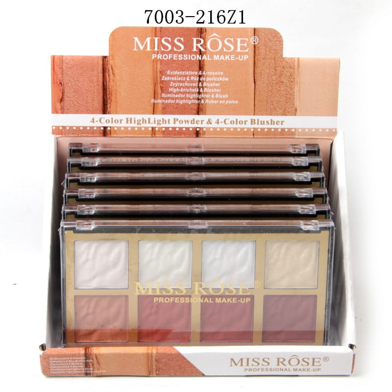 Miss Rose Highlighter Blush Kit for Radiant Glow and Flawless Finish - MAT Beauty