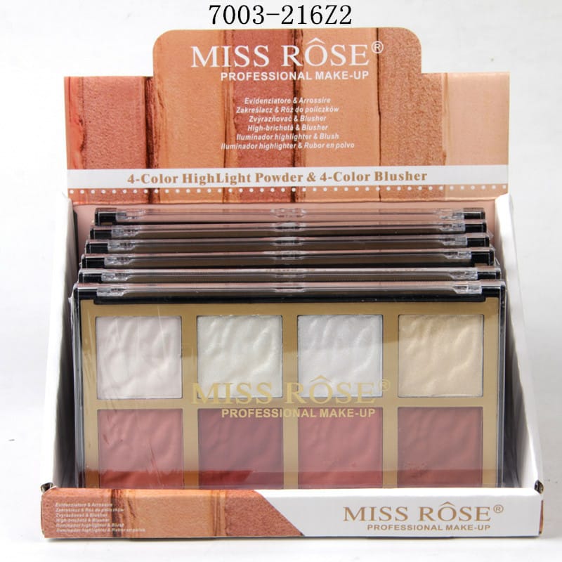 Miss Rose Highlighter Blush Kit for Radiant Glow and Flawless Finish - MAT Beauty