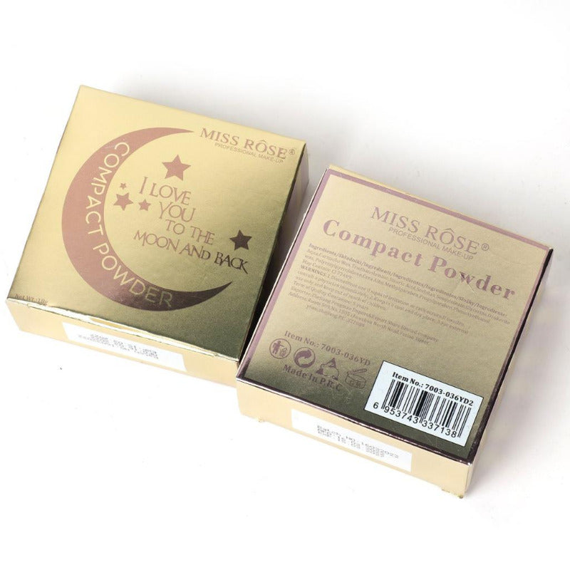 Miss Rose Brown Triangle Compact Powder for Flawless Finish - MAT Beauty