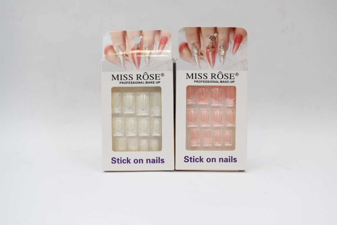 Miss Rose French Nails Pack - Stick on French Nails (NEW) - MAT Beauty