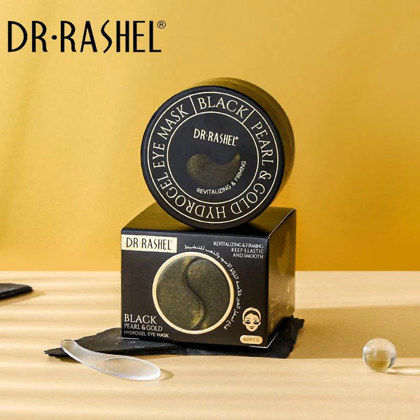 Dr Rashel Eye Mask - Black Pearl & Gold Hydrogel for Dark Circles and Puffiness Relief - MAT Beauty