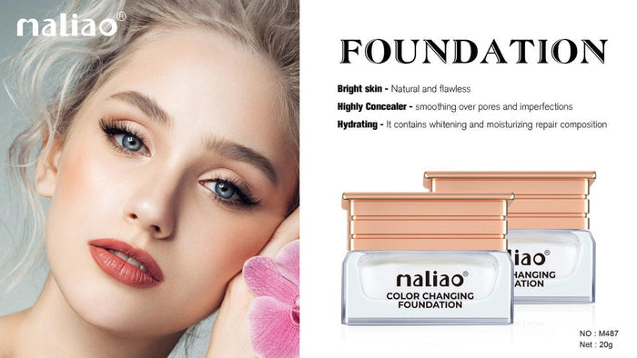 Maliao Color Changing Foundation - Long Lasting Waterproof Satin Finish - MAT Beauty
