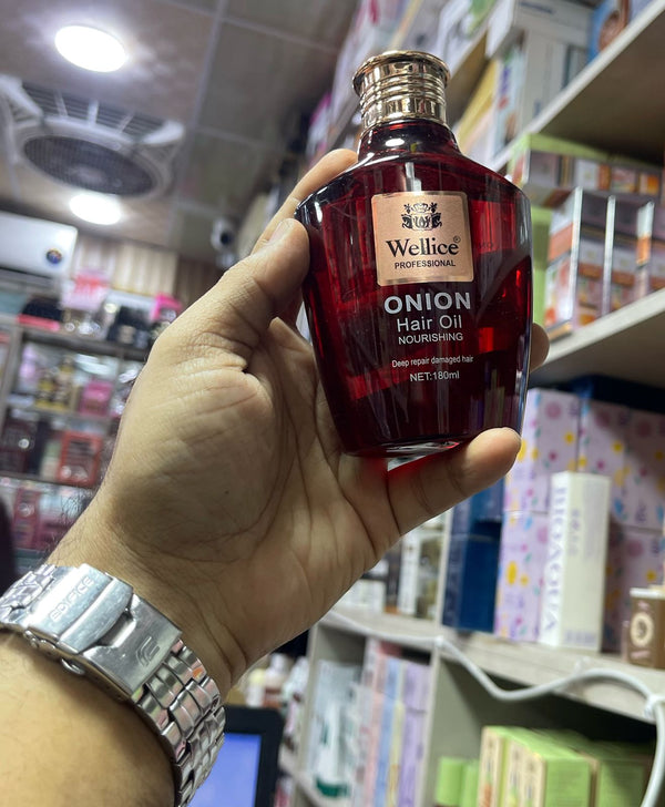 Wellice New Onion Hair Loss Oil 180ml - Effective Anti-Hair Loss Solution - MAT Beauty