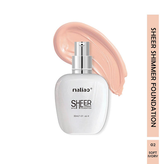 Maliao Sheer Shimmer Foundation SPF 20 for Radiant Face Makeup - MAT Beauty