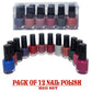 Pack of 12 Matte Peel-Off Nail Polish Collection – Eco-Friendly Formula in 12 Vibrant Colors - MAT Beauty
