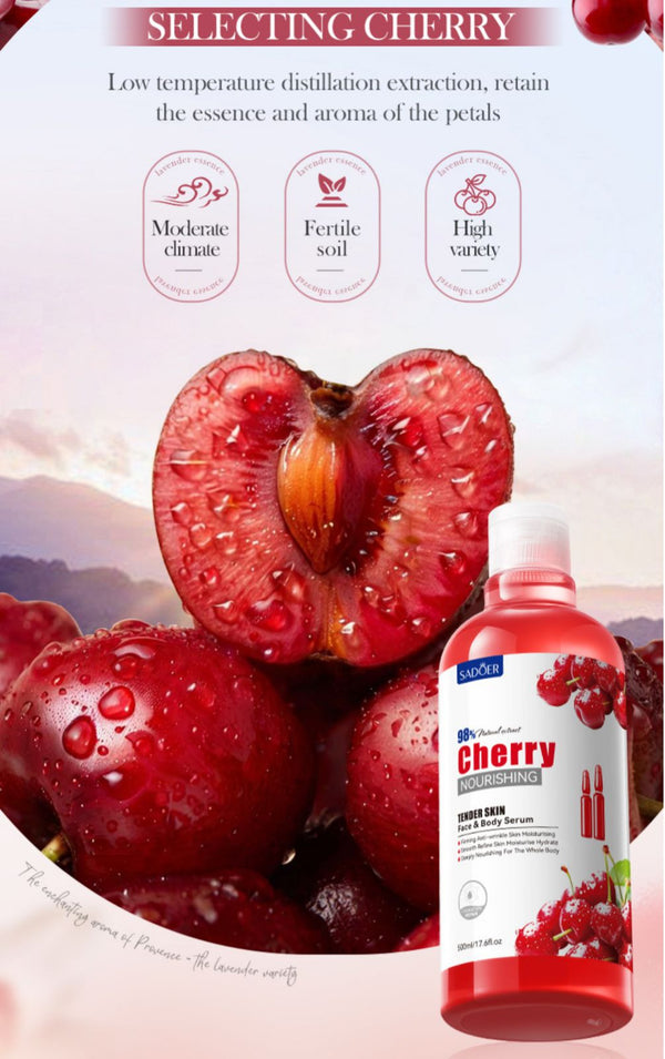 SADOER Cherry Smooth Skin Serum for Glowing Face & Body - MAT Beauty