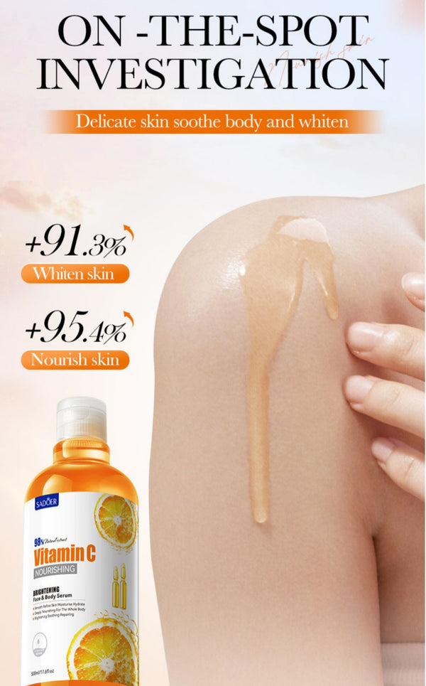 SADOER Vitamin C Serum for Smooth Skin – 500ml Face & Body Solution - MAT Beauty