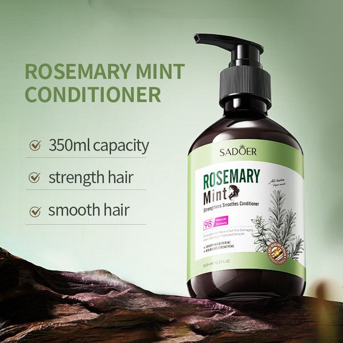 Sadoer Rosemary Mint Hair Conditioner - Strengthening, Hydrating & Smoothing Formula for Dull, Dry, Damaged Hair - MAT Beauty