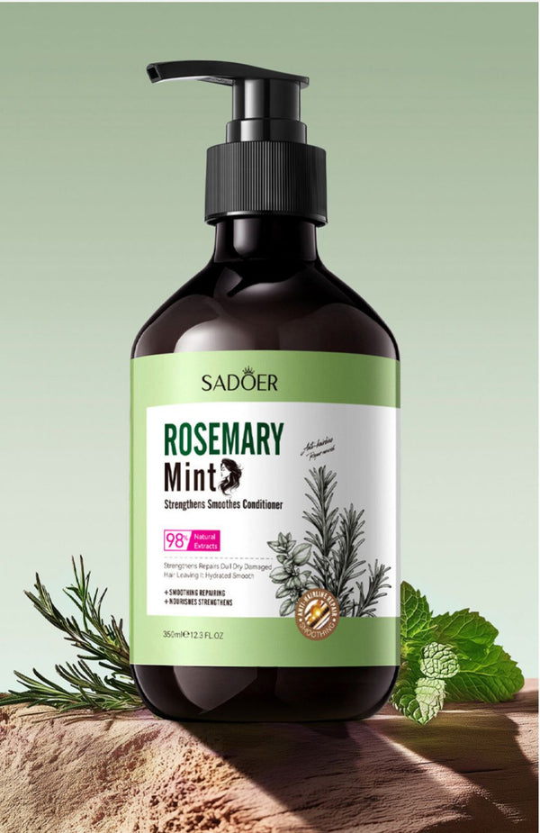 Sadoer Rosemary Mint Hair Conditioner - Strengthening, Hydrating & Smoothing Formula for Dull, Dry, Damaged Hair - MAT Beauty
