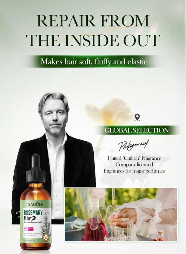 SADOER Strengthening Hair Oil with Mint and Rosemary – 55ml - MAT Beauty