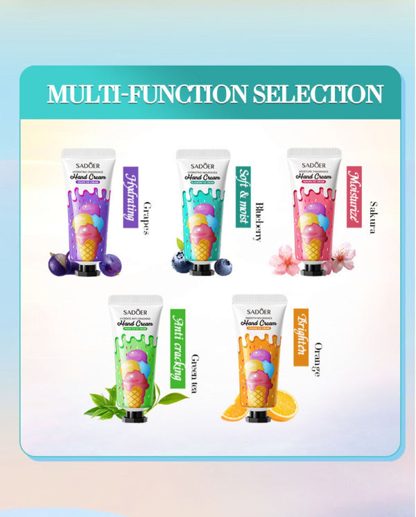 Sadoer Ice Cream Hand Cream Set – 5pcs Nourishing and Smoothing Hydrating 20g Each - MAT Beauty