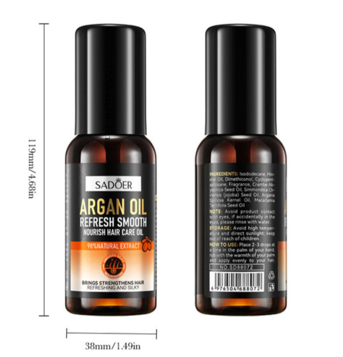 Sadoer Argan Oil Hair Care Oil 60ml for Nourished and Healthy Hair - MAT Beauty