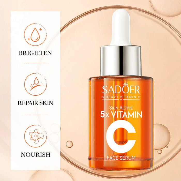 Sadoer Vitamin C Face Serum - 5x Whitening and Brightening Formula - 30ml - MAT Beauty