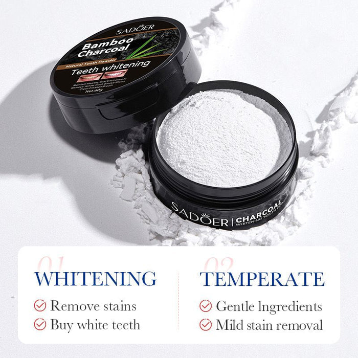 SADOER Bamboo Charcoal Tooth Powder for Clean Teeth Whitening 60g - MAT Beauty