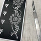 Elegant Floral Henna Stencil – Back Hand Design - MAT Beauty