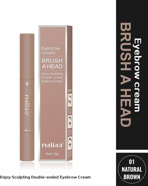Maliao Eyebrow Cream Brush - Sculpting Double-Ended Eyebrow Cream 1.8g - MAT Beauty