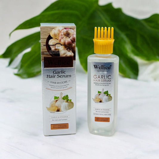 Wellice Garlic Hair Serum for Hair Loss and Dandruff Relief with Vitamin B - MAT Beauty