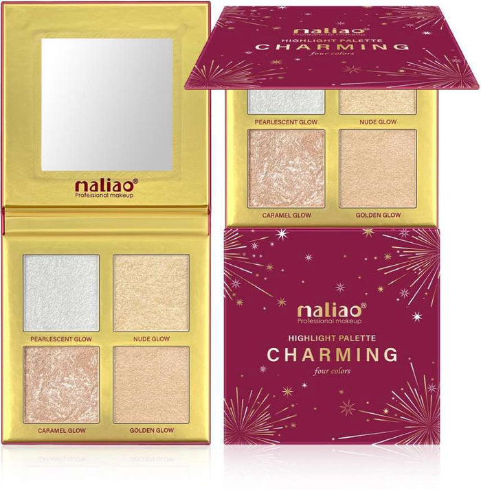 MALIAO Highlight Palette - Charming 4 Color Illuminator for Radiant Glow - MAT Beauty