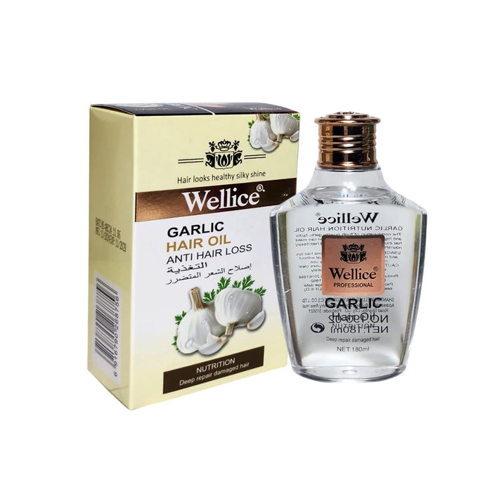 Wellice Garlic Hair Oil 180ml - Premium Hair Care Solution - MAT Beauty