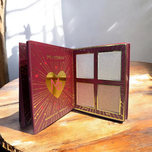 Mocallure Red Mini Beauty Palette - 4 in 1 Compact for Perfect Makeup Looks - MAT Beauty