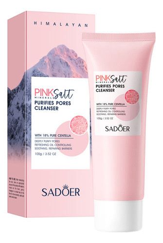 SADOER Himalayan Pink Salt Face Wash for Deep Cleaning, Smoothing, and Pore Reduction - MAT Beauty