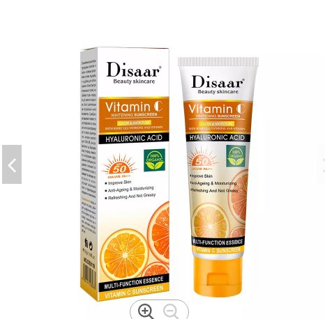 Disaar Sunscreen SPF 50 Organic Vitamin C Whitening 100% Natural Face Protection 50g - MAT Beauty