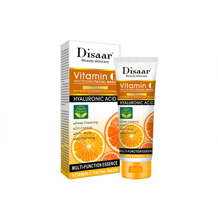 DISAAR Vitamin C Facial Wash with Hyaluronic Acid - Glowing Multi-Function 100ml - MAT Beauty