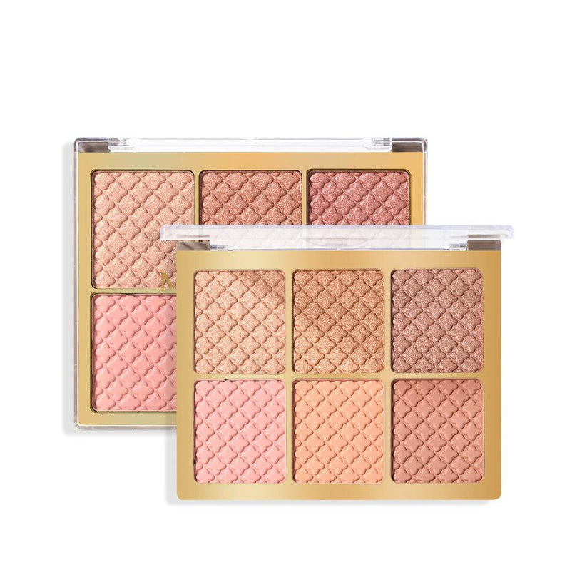 Miss Rose 6 Color Square Face Palette - All in One Miss Rose Face Palette - MAT Beauty
