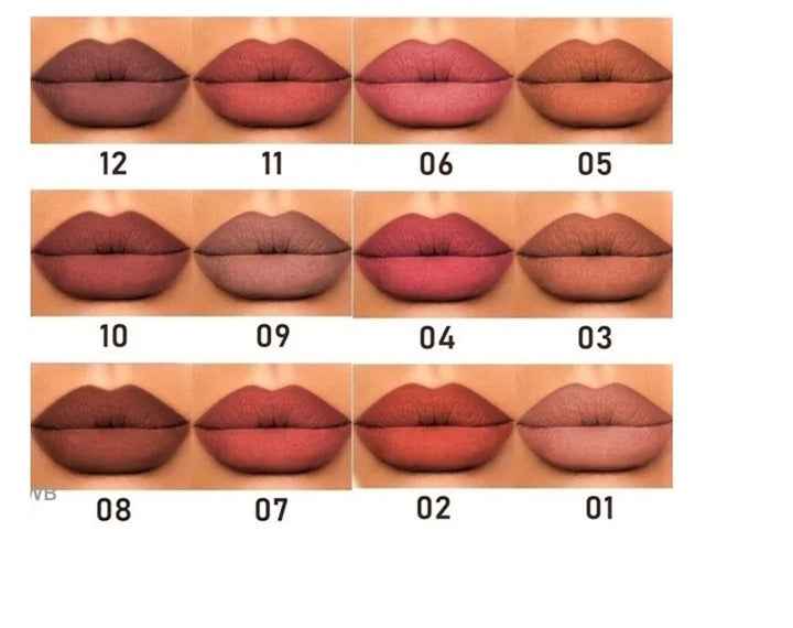 Flormar Matte Lipstick Pencil Set – Pack of 12 Shades