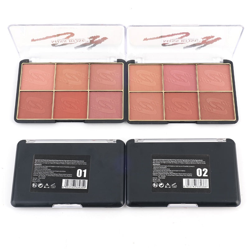Miss Rose Blush Kit - 6 Color Blush Palette (NEW) - MAT Beauty