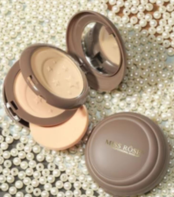 Miss Rose Brown Triangle Compact Powder for Flawless Finish - MAT Beauty