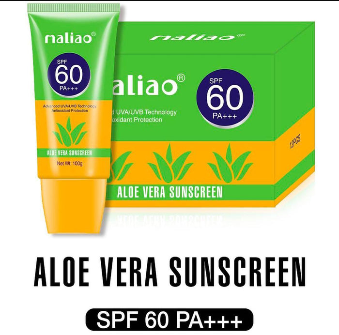 Maliao Aloe Vera Sunscreen SPF 60 PA+++ Broad Spectrum Sunblock for Ultimate Protection - MAT Beauty