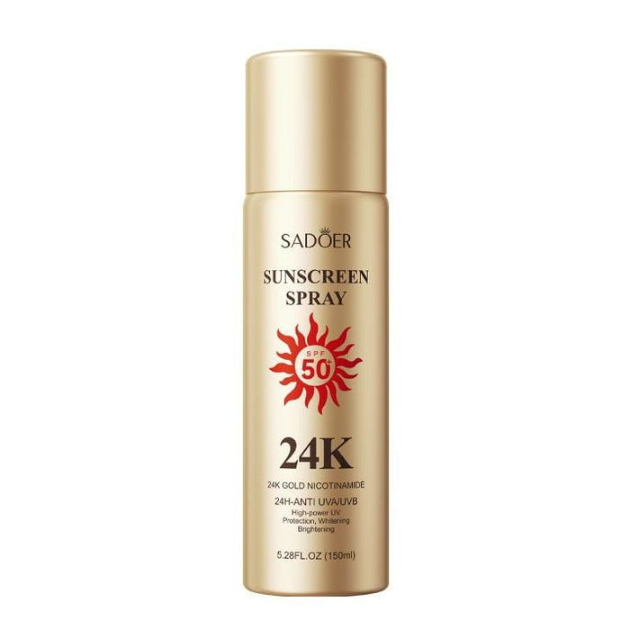 Sadoer 24K Gold Sunscreen Spray for UV Protection and Moisturizing - Waterproof 150ml SD50714 - MAT Beauty
