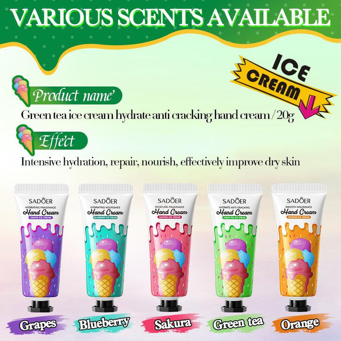 Sadoer Ice Cream Hand Cream Set – 5pcs Nourishing and Smoothing Hydrating 20g Each - MAT Beauty