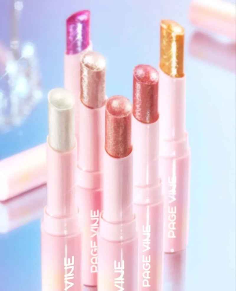 Wine Sparkling Jelly Highlighter Stick Pearlescent Glitter Eyeshadow & Highlighter Stick – Viral Trendy Shine