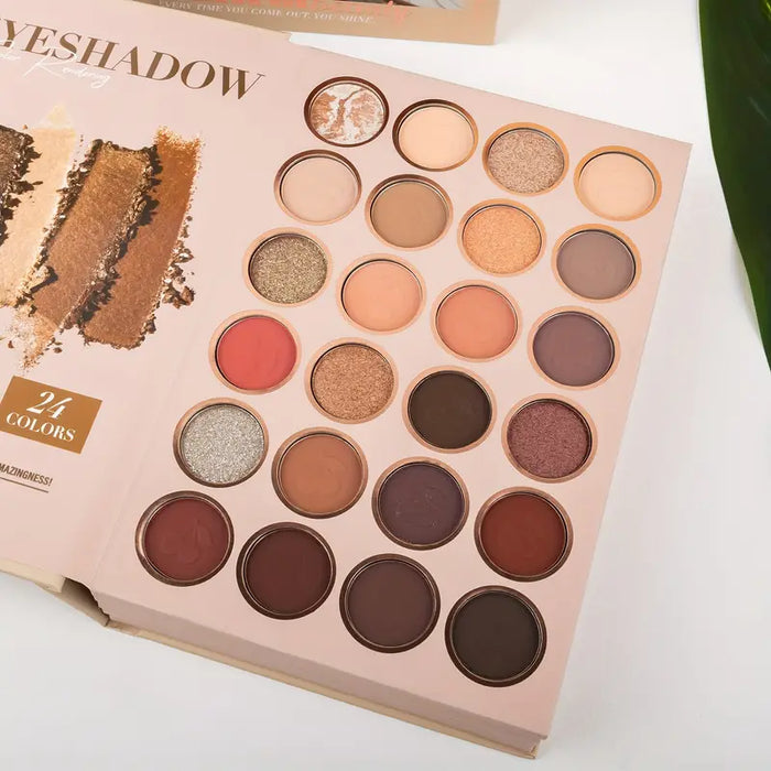 URATM Beauty Fashion All-In-One Makeup Palette: 5 Pages of Eyeshadow, Lip Gloss, Highlighter, Blush, and Contour - MAT Beauty