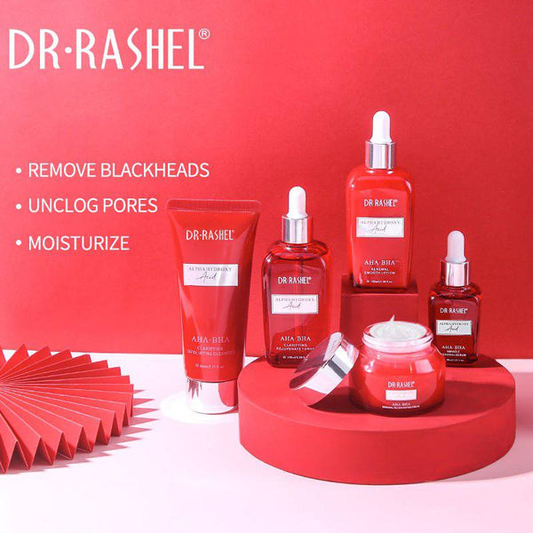 DR RASHEL AHA BHA Skin Care Set - Pack of 11 Miracle Renewal Facial Care Kit - MAT Beauty