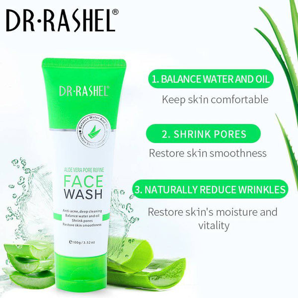 DR RASHEL Aloe Vera Pore Refine Face Wash 100g - Purify and Refresh Your Skin - MAT Beauty