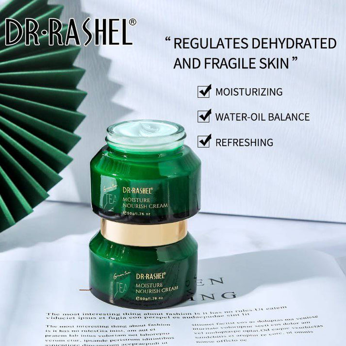 DR RASHEL Green Tea Face Cream for Moisture and Nourishment - 50g - MAT Beauty