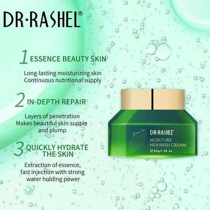 DR RASHEL Green Tea Face Cream for Moisture and Nourishment - 50g - MAT Beauty