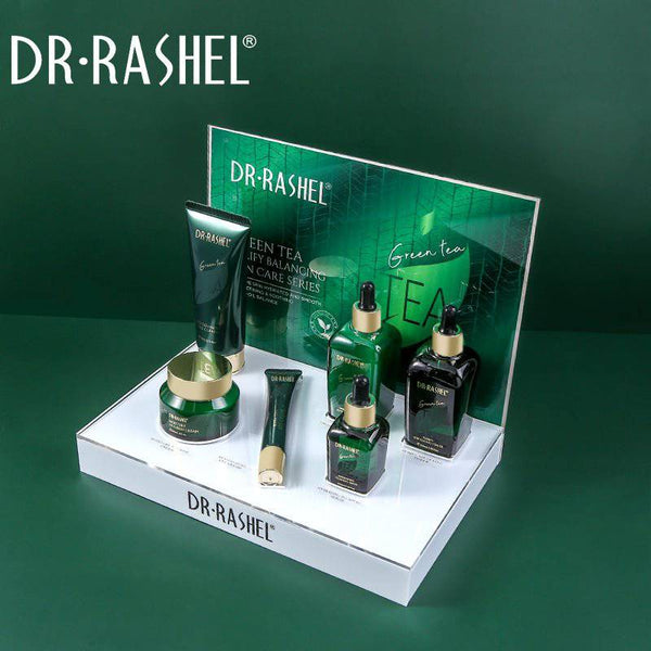 DR RASHEL Green Tea Skin Care Set - 10pcs Purify Balancing Facial Care Kit - MAT Beauty