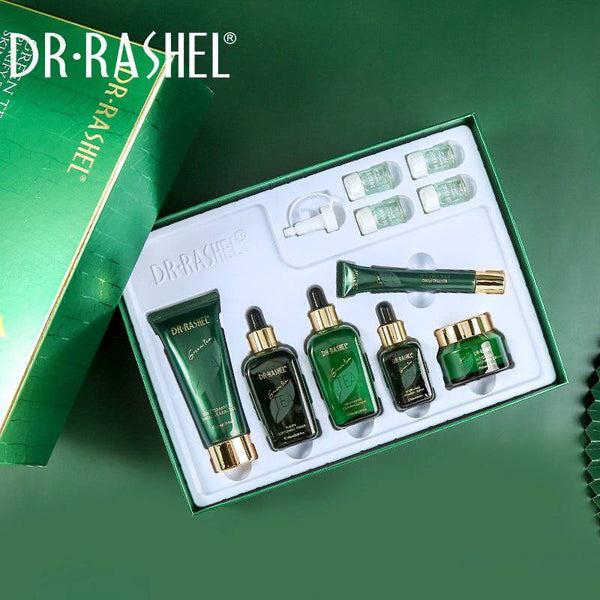 DR RASHEL Green Tea Skin Care Set - 10pcs Purify Balancing Facial Care Kit - MAT Beauty