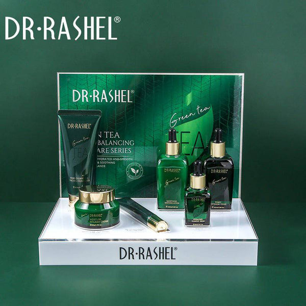 DR RASHEL Green Tea Skin Care Set - 10pcs Purify Balancing Facial Care Kit - MAT Beauty